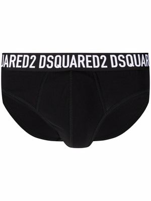 Dsquared2 logo-waist briefs - Black
