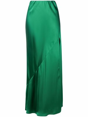 12 STOREEZ side slit maxi skirt - Green