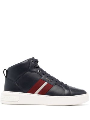 Bally Myles stripe band high-top sneakers - Blue