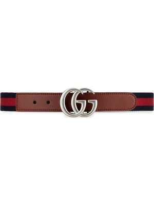 Gucci Kids GG logo-plaque belt - Brown