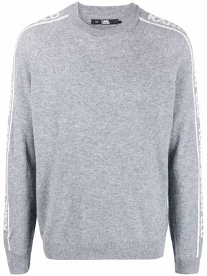 Karl Lagerfeld logo-print cashmere jumper - Grey