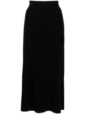Cashmere In Love River A-line cashmere skirt - Black