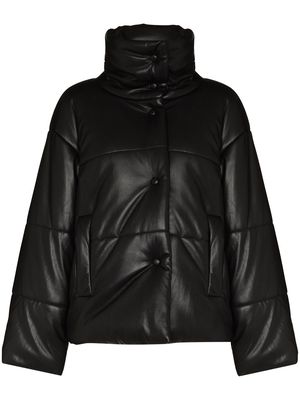 Nanushka Hide vegan leather puffer jacket - Black