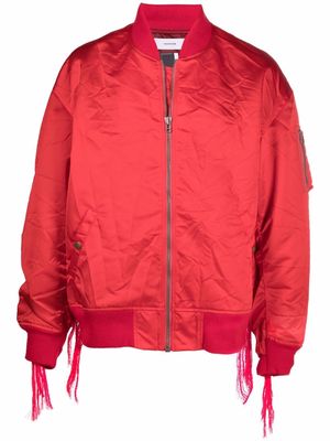 Facetasm crushed nylon bomber jacket - Red
