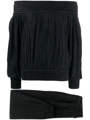 Issey Miyake Pre-Owned 1970s gathered top and trousers set - Black