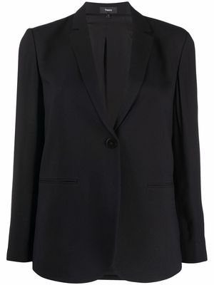 Theory single-breasted tailored blazer - Black
