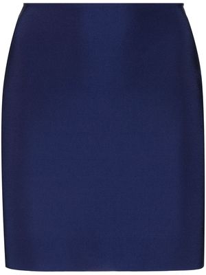 Herve L. Leroux high-waisted fitted miniskirt - Blue