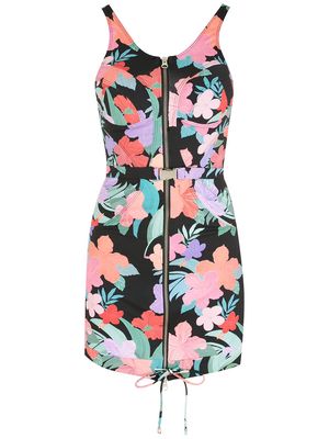 Amir Slama floral-print zip-up mini dress - Multicolour