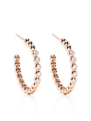 Pragnell 18kt rose gold Bohemia diamond large hoop earrings - Pink