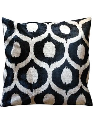 Les-Ottomans geometric-print pillow - Black