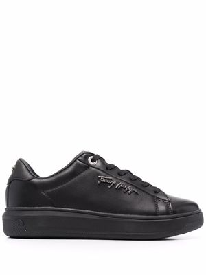 Tommy Hilfiger Signature leather sneakers - Black