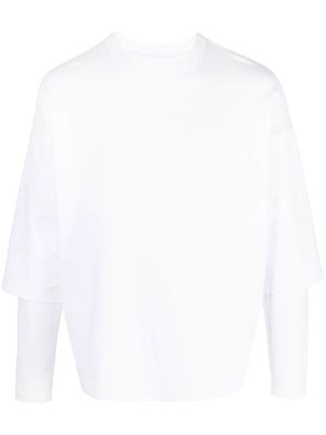 Alchemy layered stretch-cotton sweatshirt - White