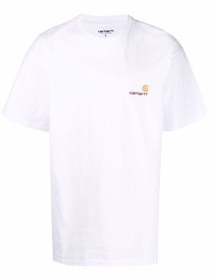 Carhartt WIP logo-embroidered cotton T-shirt - White