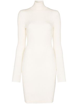 Wolford ribbed knit fitted mini dress - Neutrals
