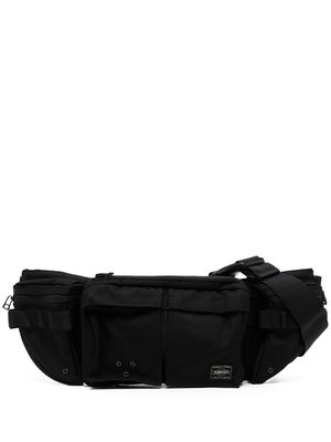 Porter-Yoshida & Co. logo patch belt bag - Black