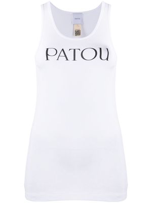 Patou logo print tank top - White
