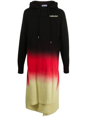 AMBUSH gradient long hoodie - Black