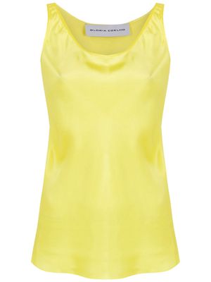 Gloria Coelho scoop neck silk vest top - Yellow