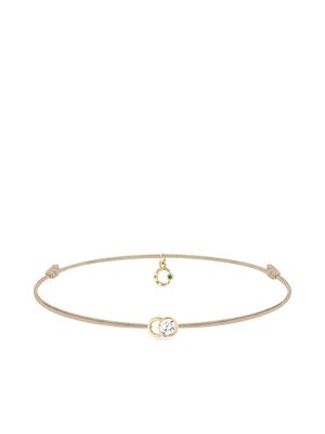 Courbet 18kt recycled yellow gold laboratory-grown diamond Let's Commit cord bracelet