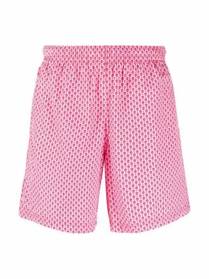 Alexander McQueen skull-print slip-on swim shorts - Pink