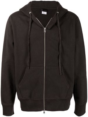 Suicoke zip-up cotton hoodie - Black