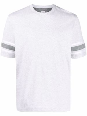 Eleventy stripe-print cotton T-Shirt - Grey