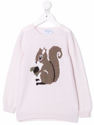 Siola crew neck knitted jumper - Pink