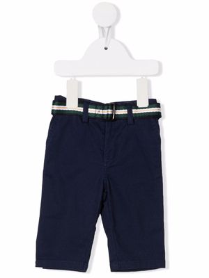 Ralph Lauren Kids straight-leg belted trousers - Blue