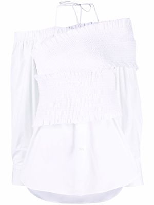 MSGM off-shoulder cotton blouse - White