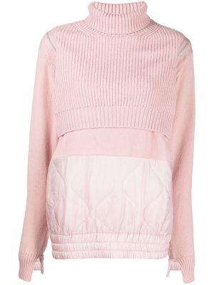 UNDERCOVER layered roll-neck jumper - Pink