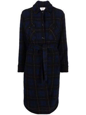 Woolrich tartan-check coat - Blue