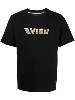 Evisu logo-print cotton T-shirt - Black