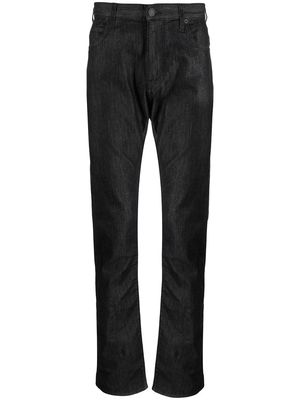 Emporio Armani high-waisted straight leg jeans - Grey