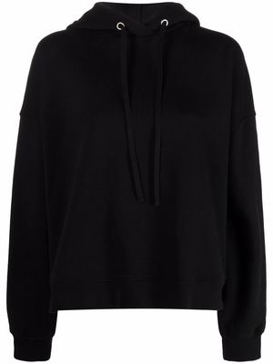 Maison Margiela slogan-back cotton hoodie - Black
