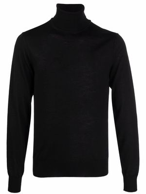 Emporio Armani roll neck knitted jumper - Black
