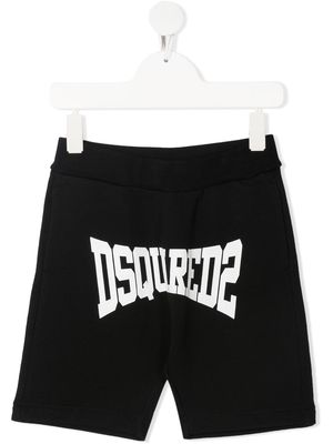 Dsquared2 Kids logo-print cotton shorts - Black