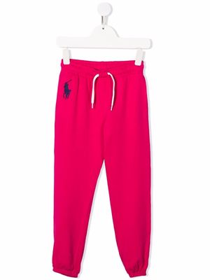 Ralph Lauren Kids Polo Pony motif track pants - Pink