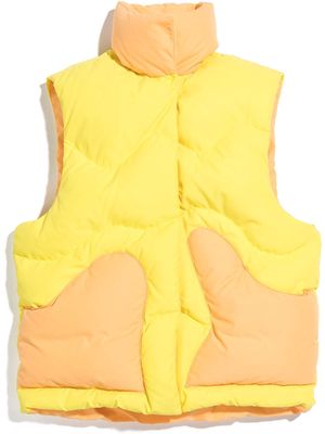 ERL KIDS two-tone padded gilet - Yellow