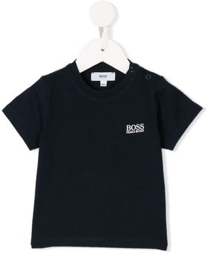 BOSS Kidswear embroidered logo T-shirt - Blue