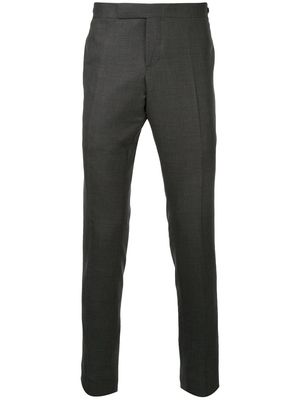 Thom Browne Low Rise Skinny Side Tab Trouser In Super 120’s Twill - Grey