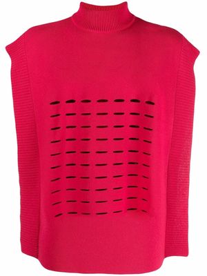 A BETTER MISTAKE Swat cut-out fine knit vest - 20 RED
