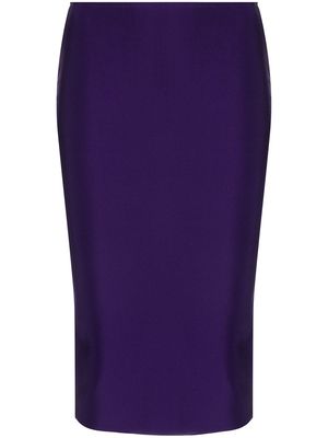 Herve L. Leroux high-waisted pencil skirt - Purple