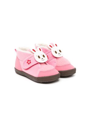 Miki House bunny-embellished sneakers - Pink