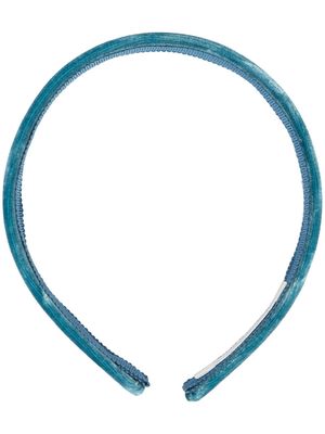 Jennifer Behr Lacey velvet headband - Blue