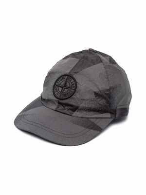 Stone Island Junior embroidered logo baseball cap - Grey