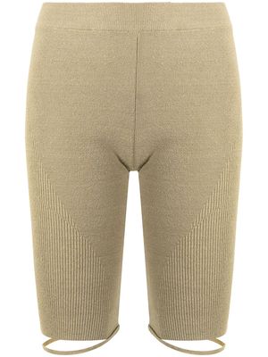 Jacquemus Sierra ribbed-knit shorts - Green