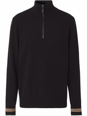 Burberry Icon Stripe high-neck jumper - Black