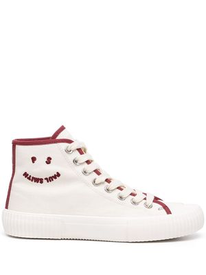PAUL SMITH embroidered logo hi-top sneakers - Neutrals