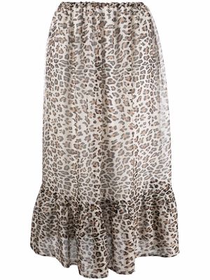 Simonetta Ravizza milly silk skirt - Brown