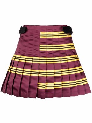 Philosophy Di Lorenzo Serafini satin pleated mini skirt - Purple